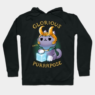 Glorious Purrrpose - Loki cat variant - Kneel Hoodie